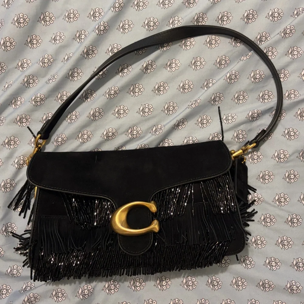 Coach Black Tabby Shoulder Bag with Crystal Fringe 26 - Picture 7 of 10